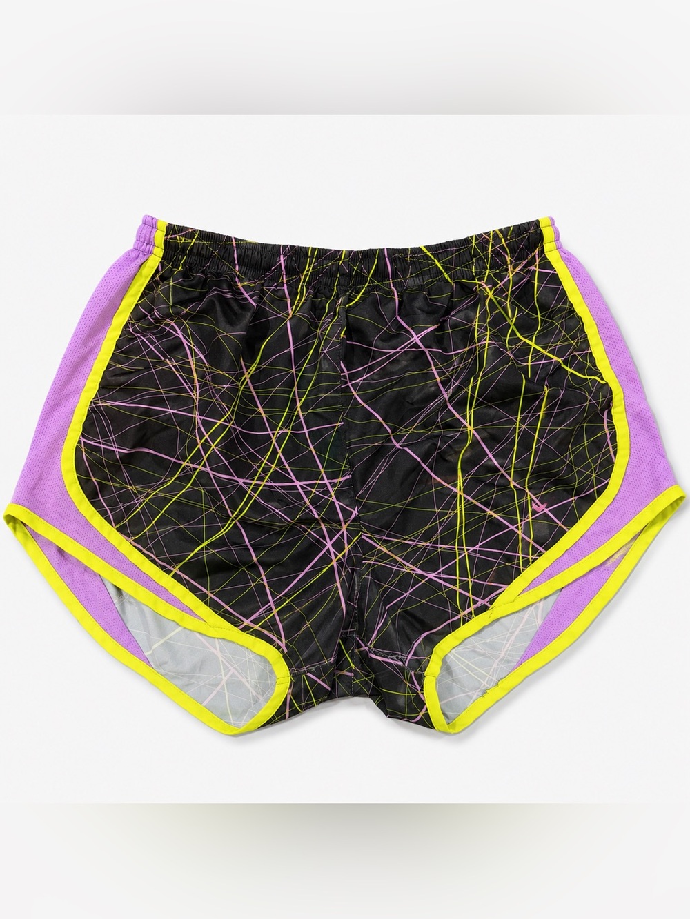 Nike Dri-FIT Running Shorts (Black, Purple, Volt) - Size: S